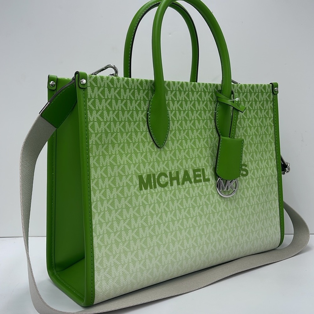 Michael Kors Mirella Medium Ombré Logo Tote Bag
Jungle Green 
NWT - Picture 2 of 16